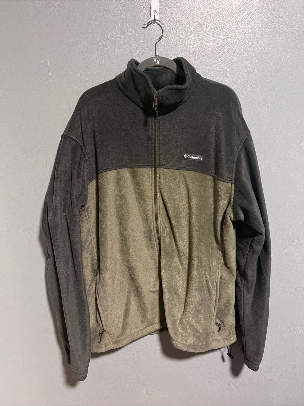 Columbia Men's Steens Mountain 2.0 Full Zip Fleece Jacket Grey & Green 2XL